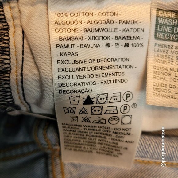 Levi's Premium Wedgie Straight Jeans 26 Button Fly Medium Light Wash Raw Hem - Picture 6 of 13